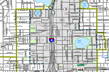 Maps Downtown Orlando